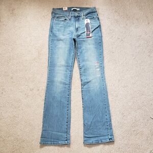Nwt Levi's Slimming Bootcut Super Stretch Jeans High Rise Med Wash Size 28x32